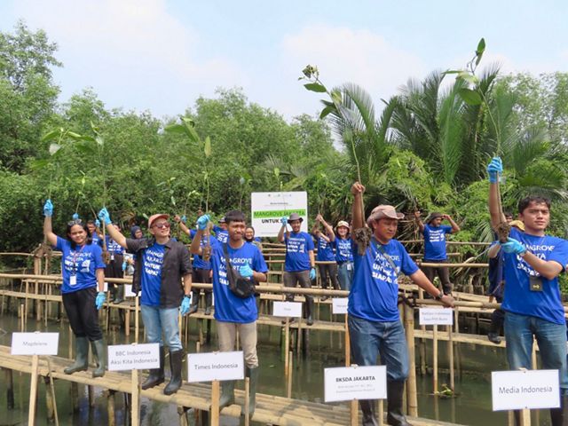 The Jakarta BKSDA, together with Yayasan Konservasi Alam Nusantara (YKAN), held an awareness event with the theme "Mangrove Jakarta for whom?" which was attended by some media crews, on 25 May 2023 at the Muara Angke Wildlife Reserve, North Jakarta.