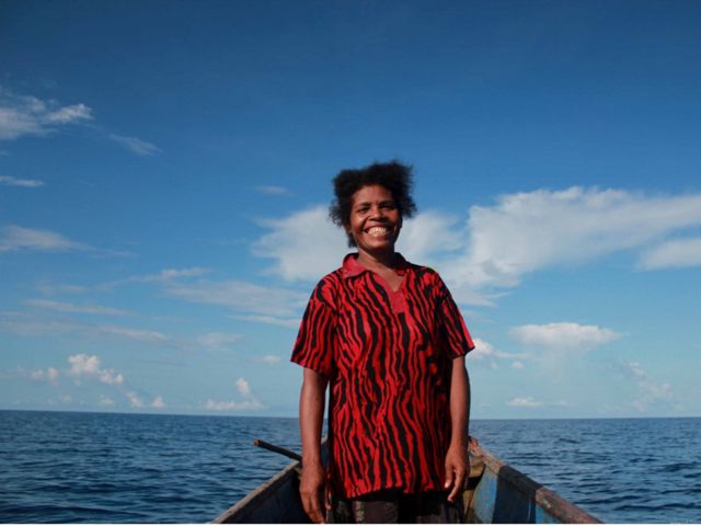 Inisiator kelompok perempuan mengelola wilayah sasi dari Kampung Kapatcol, Raja Ampat, Papua Barat.