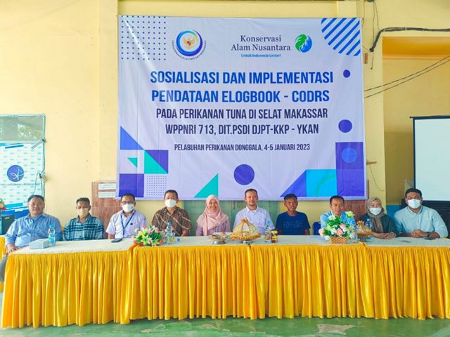 Socialization of Fishing e-Log Book Data Collection and Crew-Operated Data Recording System (CODRS) on 4-5 January 2023 in Donggala Regency, Central Sulawesi Province, organized by the Directorate of Fish Resources Management, Directorate General of Capture Fisheries, Ministry of Maritime Affairs and Fisheries (PSDI) -DJPT-KKP) together with Yayasan Konservasi Alam Nusantara (YKAN).
