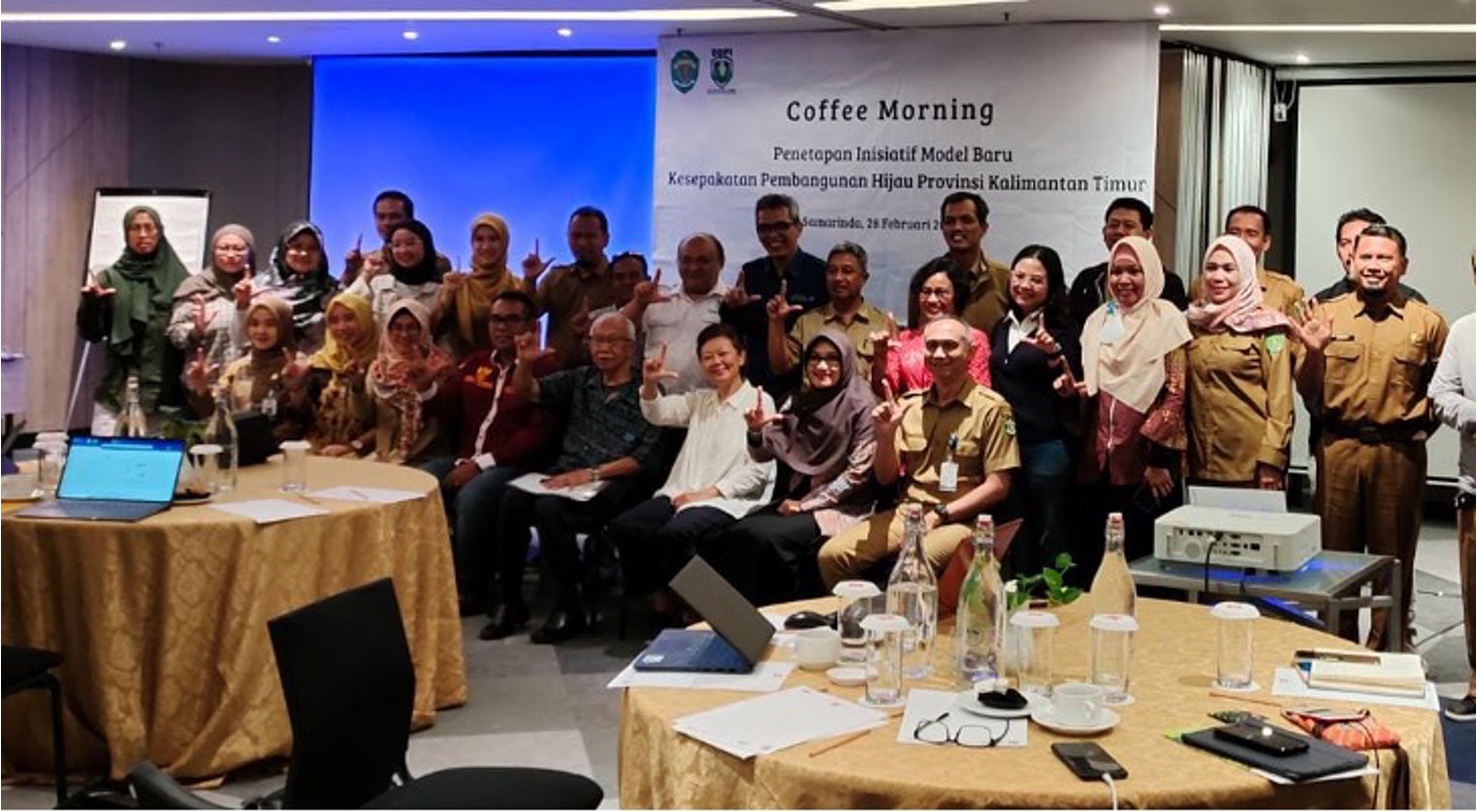 Peserta Coffee Morning Penetapan Inisiatif Model Pembangunan Hijau Provinsi Kalimantan Timur
