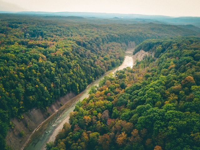 Drone footage from the Zoar Valley in New York